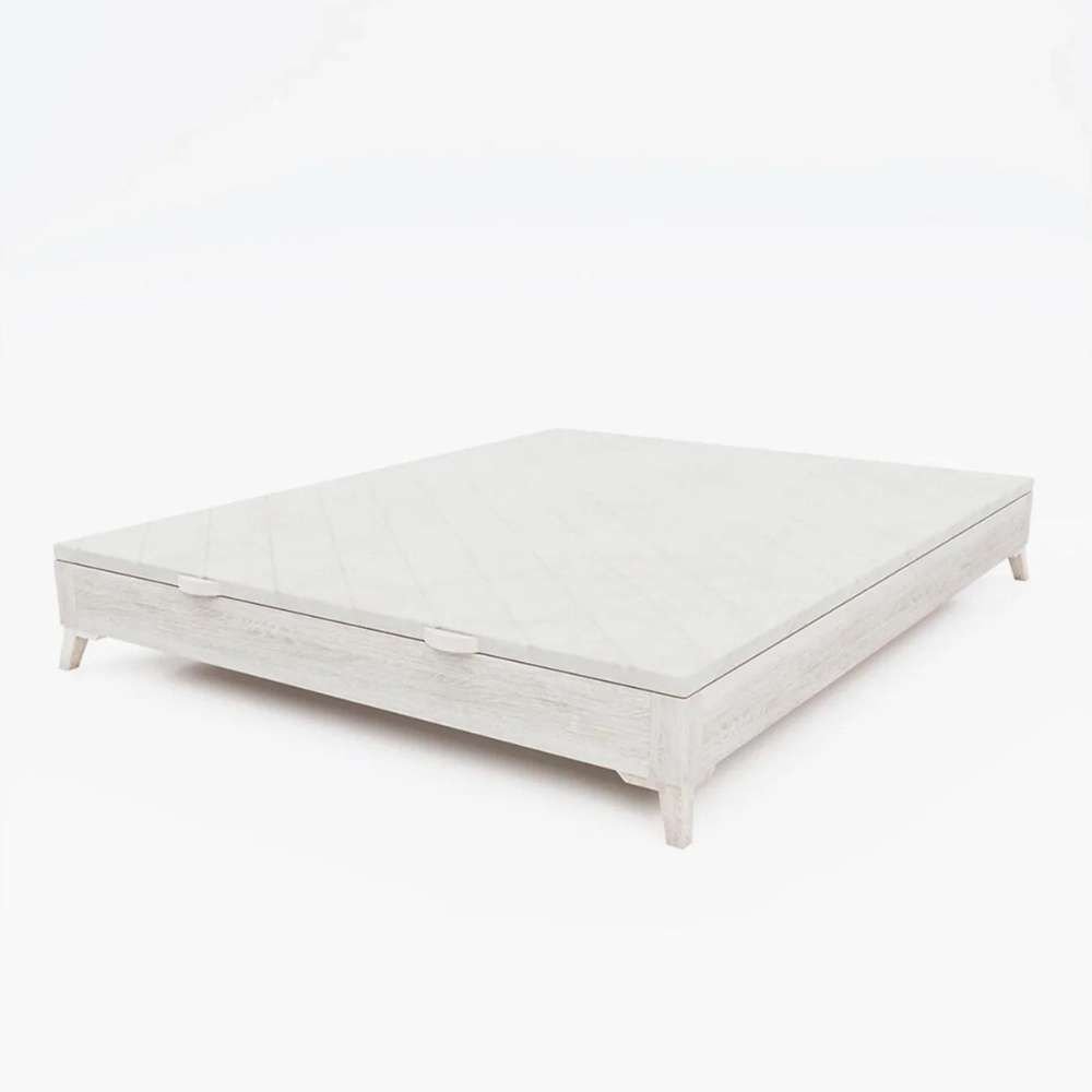 Sommier en bois Niza de couleur blanche pour hôtels