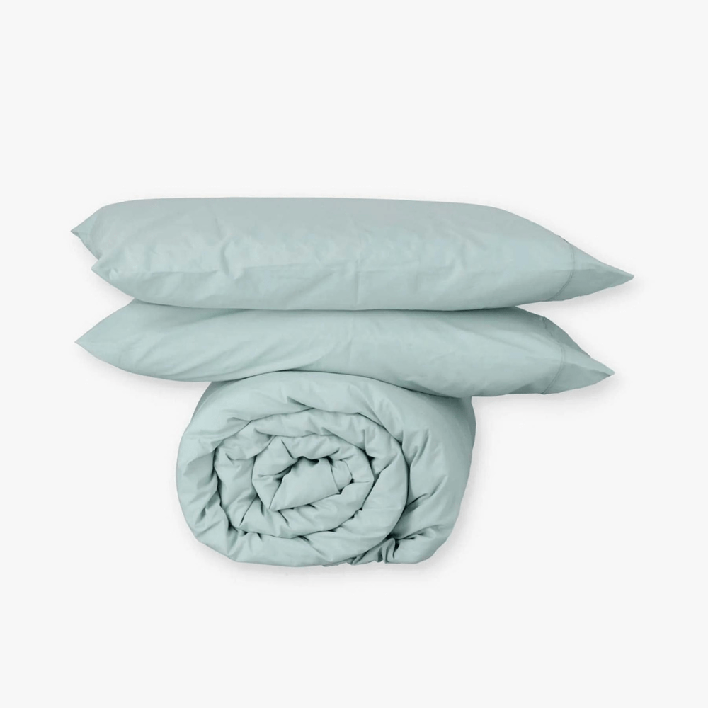 Housse de couette en coton biologique 200 fils couleur aguamarina pour hôtels – Image 2