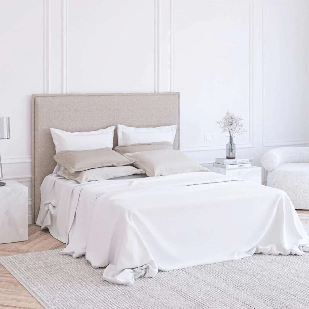 Ensemble de draps en coton biologique 200 fils blanc pour hôtels – Image 3