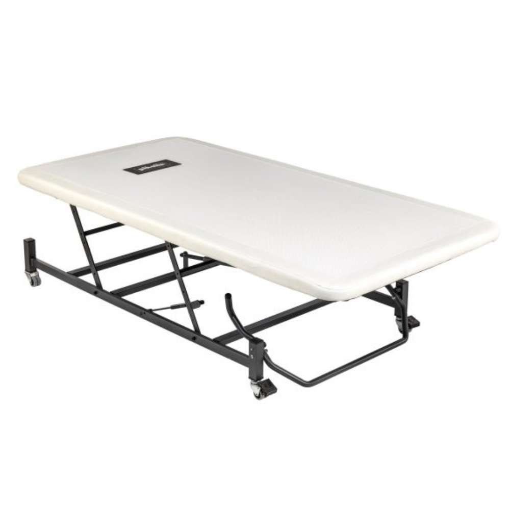 Élévateur pour sommier manuel avec roues et freins pour hôtels