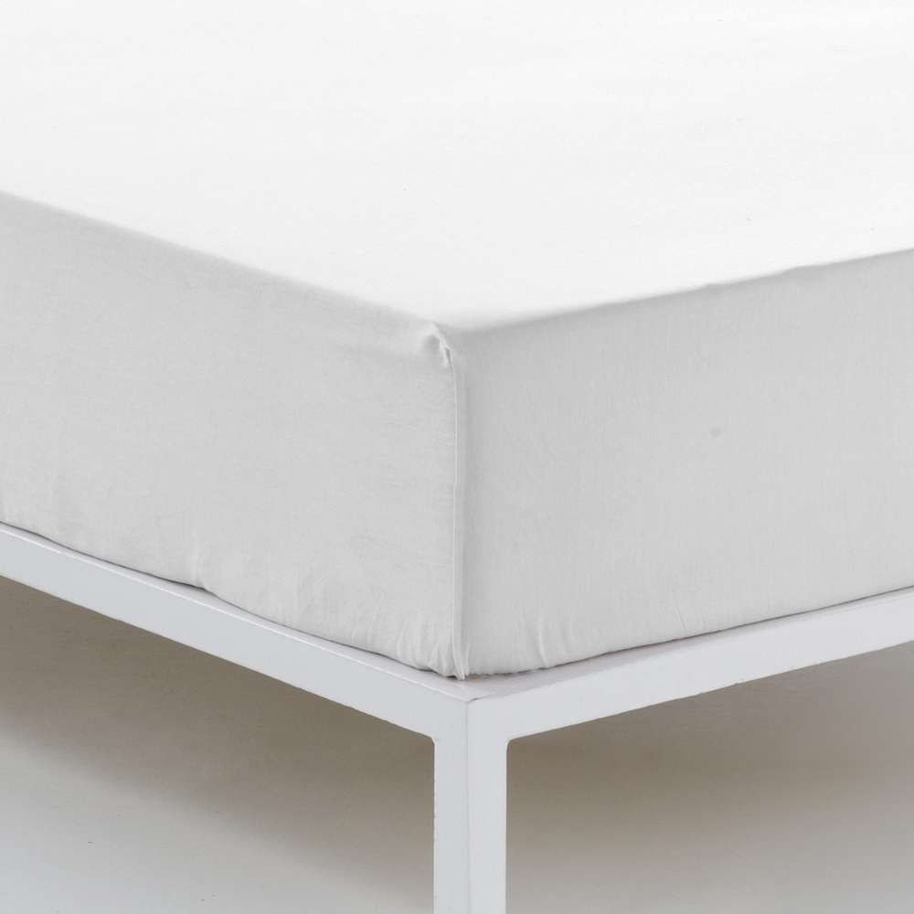 Draps-housse ajustable en blanc 144 fils pour hôtels – Image 3