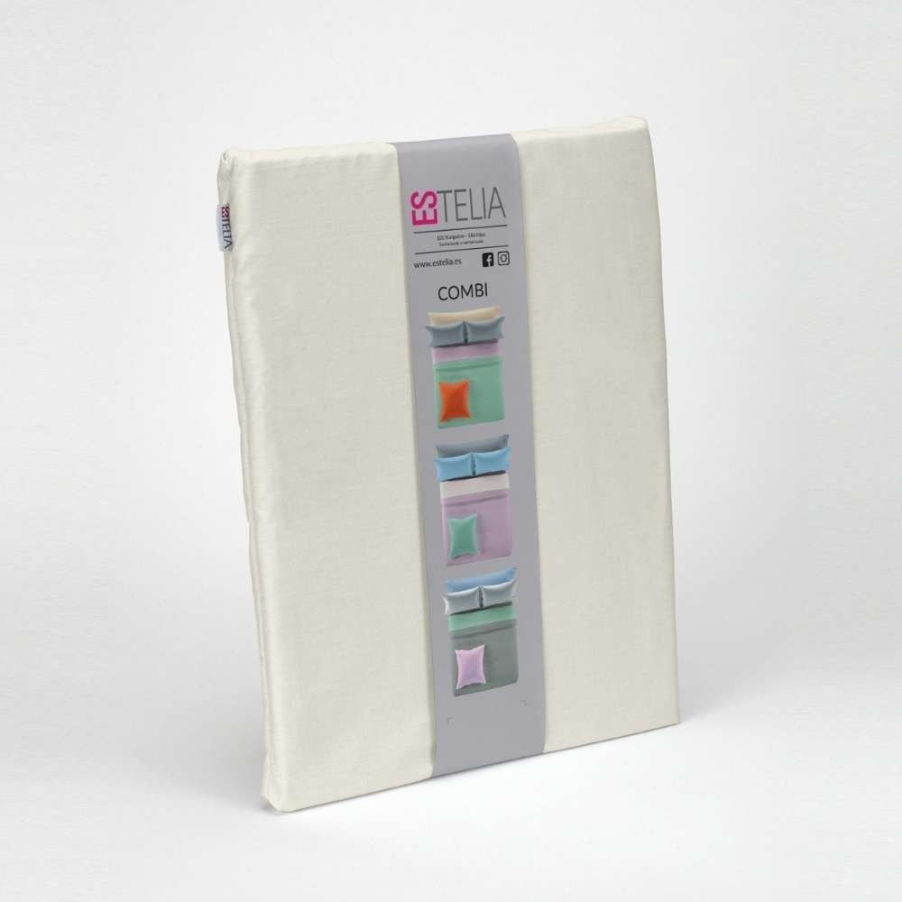 Draps-housse ajustable en crème 144 fils pour hôtels – Image 3