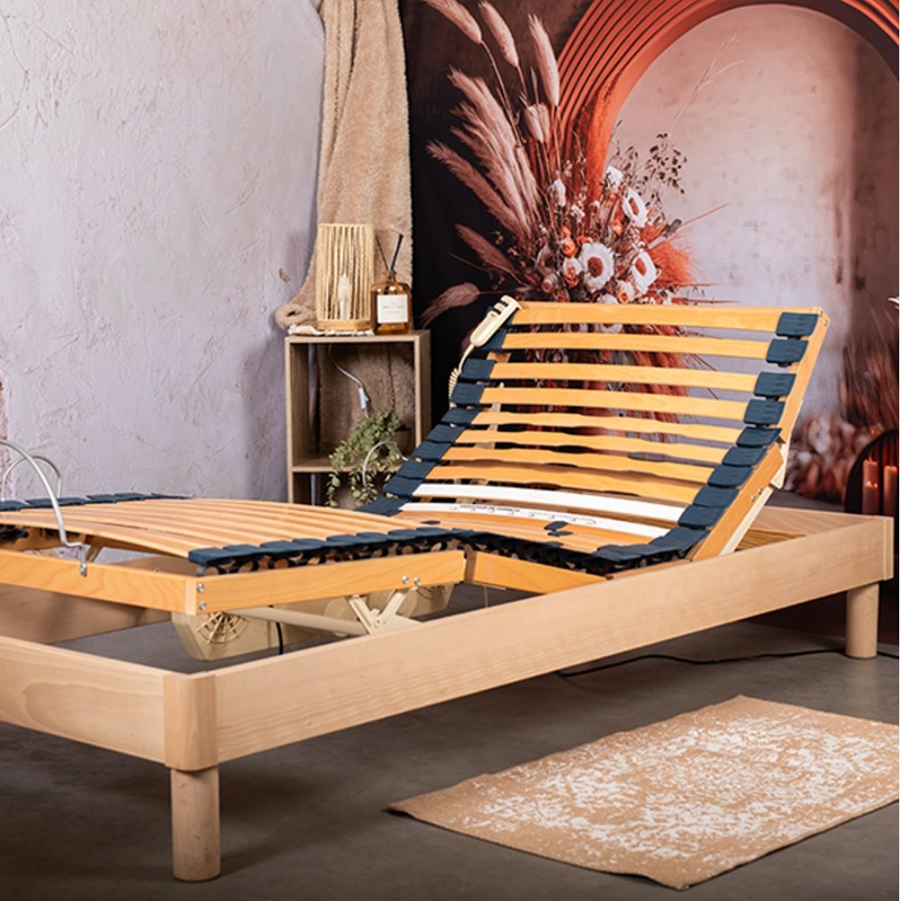 Sommier pour hôtels Tête et Pieds Relevables Electrique - Ligne Provence – Image 2